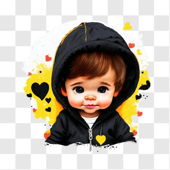 clipart de cara de niño pequeño