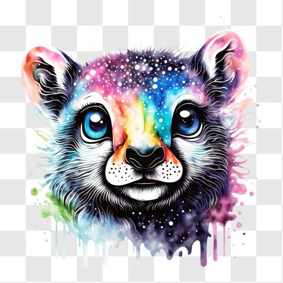 Scarica Disegno animale colorato - Pom Pom PNG Online - Creative Fabrica