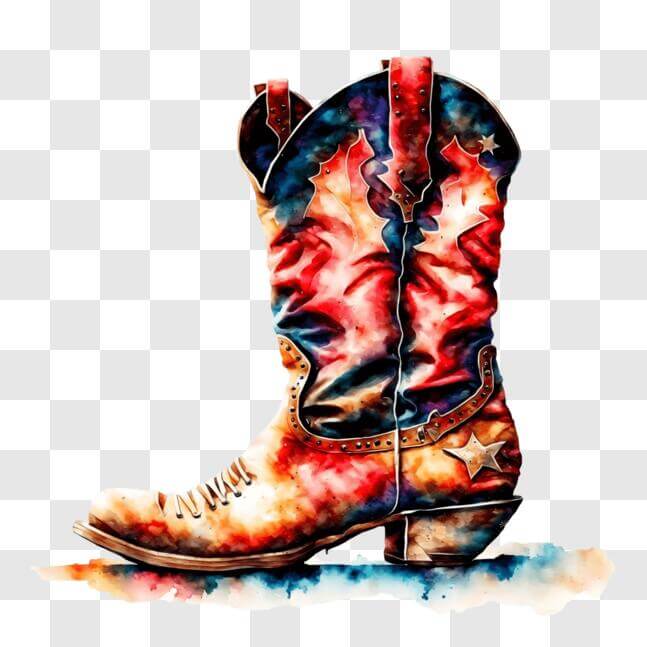 Download Watercolor Cowboy Boot Painting for Western Style Decor PNG ...