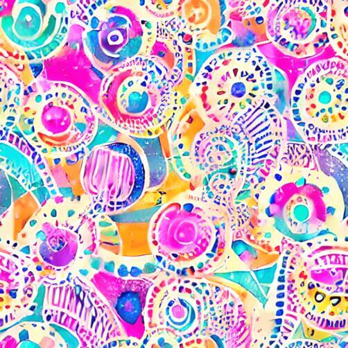 Colorful Abstract Pattern with Swirls and Circles Colorful Abstract Pattern with Swirls and Circles thumbnail