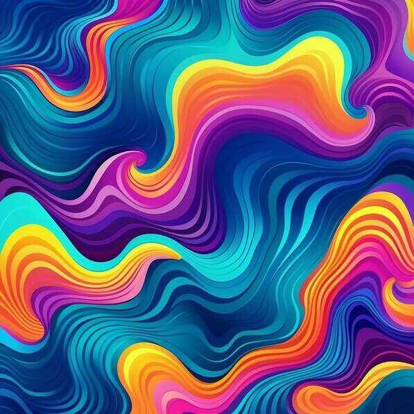 Download Colorful Abstract Background with Wavy Lines and Swirls ...