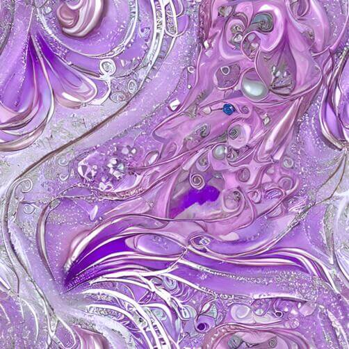 Purple Abstract Painting with Swirls and Flowers Purple Abstract Painting with Swirls and Flowers thumbnail