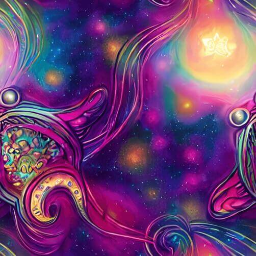 Colorful Fish in Galaxy Seamless Pattern Colorful Fish in Galaxy Seamless Pattern thumbnail