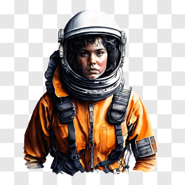 Download Woman Astronaut in Orange Spacesuit - Space Exploration ...