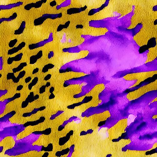 Purple, Yellow, and Black Tiger Print Pattern Purple, Yellow, and Black Tiger Print Pattern thumbnail