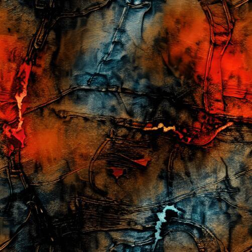 Abstract Painting with Red, Orange, and Blue Color Scheme Abstract Painting with Red, Orange, and Blue Color Scheme thumbnail