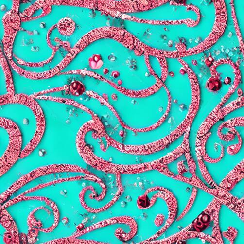 Teal Background with Pink and Silver Swirls Teal Background with Pink and Silver Swirls thumbnail