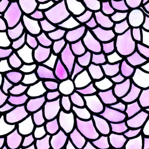 Padrão de Vidro Manchado Roxo com Flores Pretas e Brancas Padrão de Vidro Manchado Roxo com Flores Pretas e Brancas thumbnail