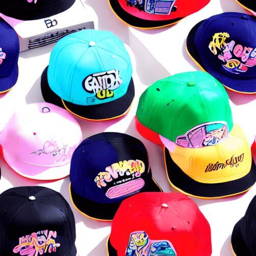 Colorful Stacked Baseball Hats with Cartoon Characters Colorful Stacked Baseball Hats with Cartoon Characters thumbnail