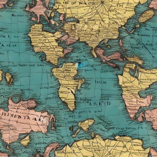 Vintage World Map with Blue Dot Vintage World Map with Blue Dot thumbnail
