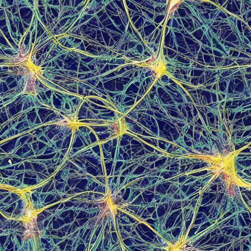 Brightly Colored Neuronal Network in the Brain Brightly Colored Neuronal Network in the Brain thumbnail