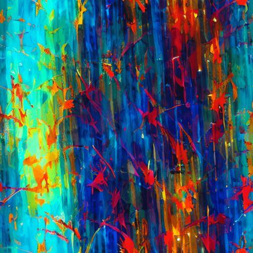 Colorful Abstract Painting with Red, Orange, Yellow, and Blue Colors Colorful Abstract Painting with Red, Orange, Yellow, and Blue Colors thumbnail