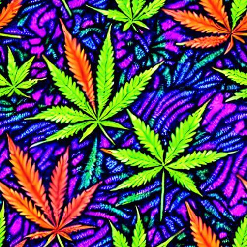 Colorful Marijuana Leaves Seamless Pattern on Purple Background Colorful Marijuana Leaves Seamless Pattern on Purple Background thumbnail