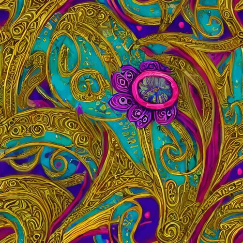 Colorful Abstract Pattern with Swirls and Floral Designs Colorful Abstract Pattern with Swirls and Floral Designs thumbnail