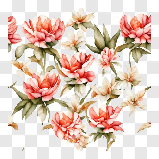 Download Pink and White Floral Pattern PNGs Online - Creative Fabrica