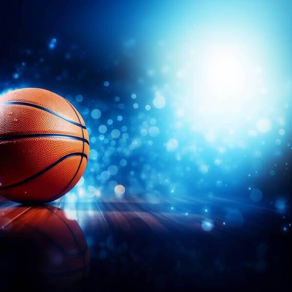 Download Floating Basketball on Illuminated Court Backgrounds Online ...