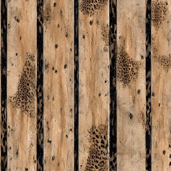 Download Leopard Print Wood Plank Accent Wall for Interior Design