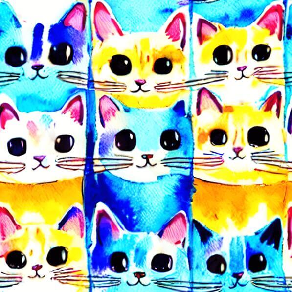 Download Abstract Cat Pattern Artwork Patterns Online - Creative Fabrica