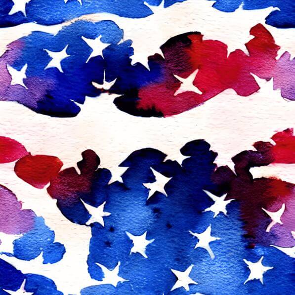 Download American Flag Watercolor Painting with Stars Patterns Online ...