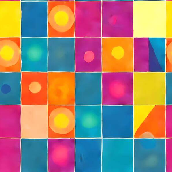 Download Colorful Abstract Painting with Squares, Circles, and ...