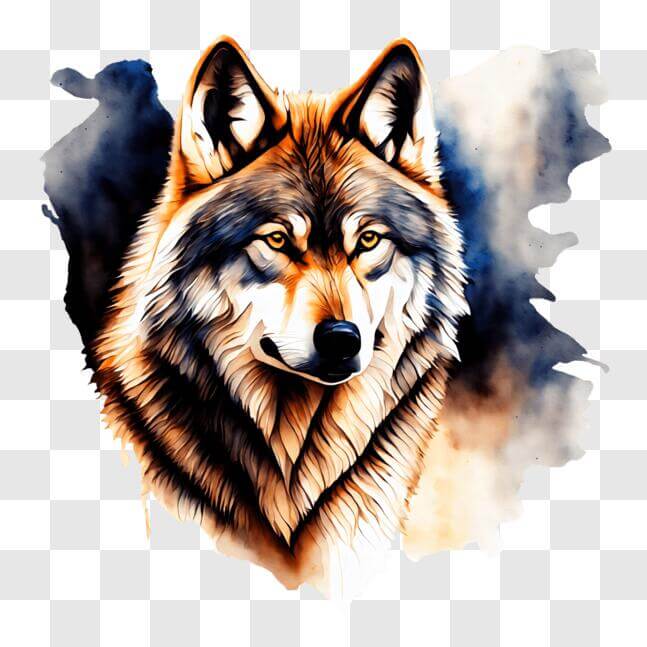 Download Abstract Wolf Head Artwork PNG Online - Creative Fabrica