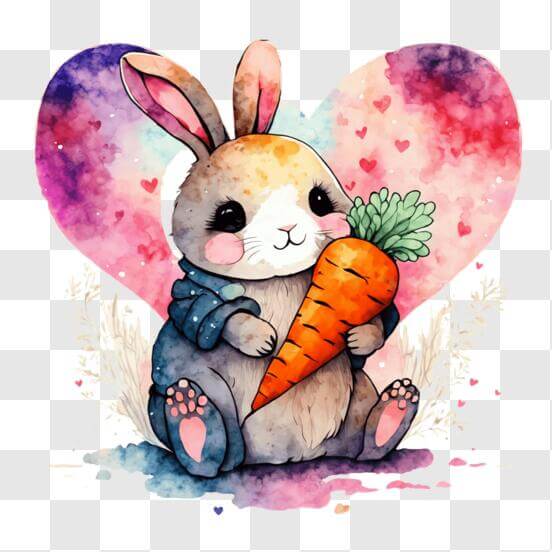 Rabbit Carrot Drawing PNG Images | PSD Free Download - Pikbest
