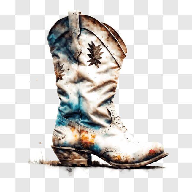 Download White Cowboy Boot with Water Splash PNGs Online - Creative Fabrica