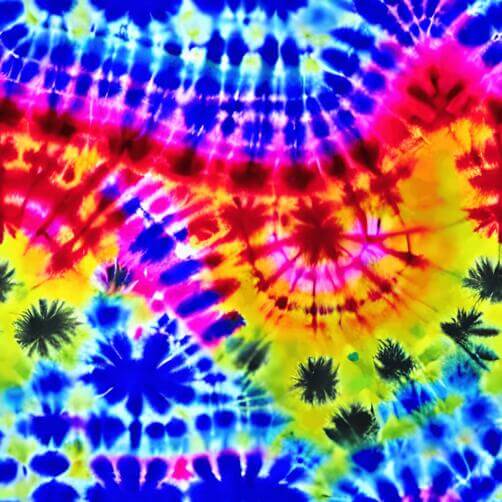 Bunter Tie-Dye-Hintergrund mit Blumen und Wirbeln Bunter Tie-Dye-Hintergrund mit Blumen und Wirbeln thumbnail
