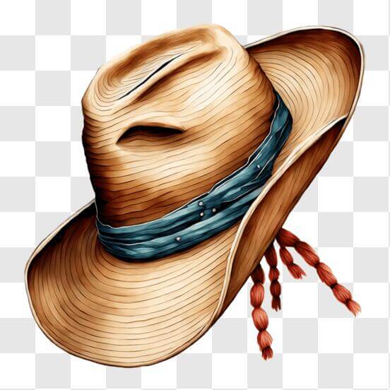 White Rope Hat Vector Download Cowboy Hat with Stars and Ropes PNGs Online - Creative Fabrica