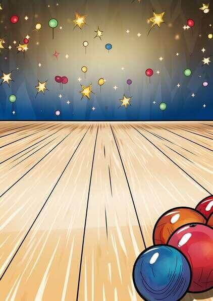 Download Colorful Bowling Alley with Stars in the Background ...