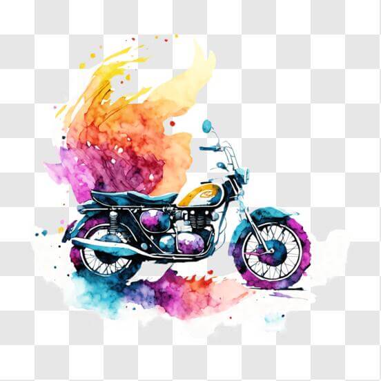 Baixe Corrida de moto de trilha colorida PNG - Creative Fabrica