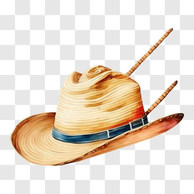 Download Straw Hat with Attached Sticks - Miscellaneous PNG Online ...