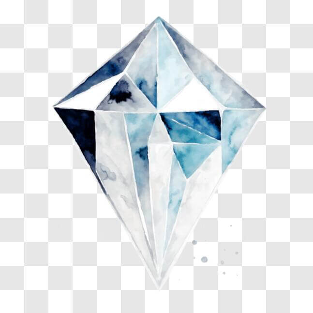 Download Watercolor Diamond with Blue and White Splashes PNGs Online ...