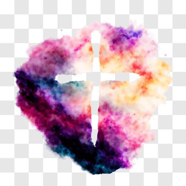 Download Colorful Abstract Cross Painting PNGs Online - Creative Fabrica