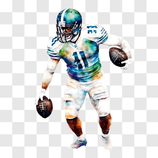 Download Football Player Running with the Ball PNG Online - Creative ...