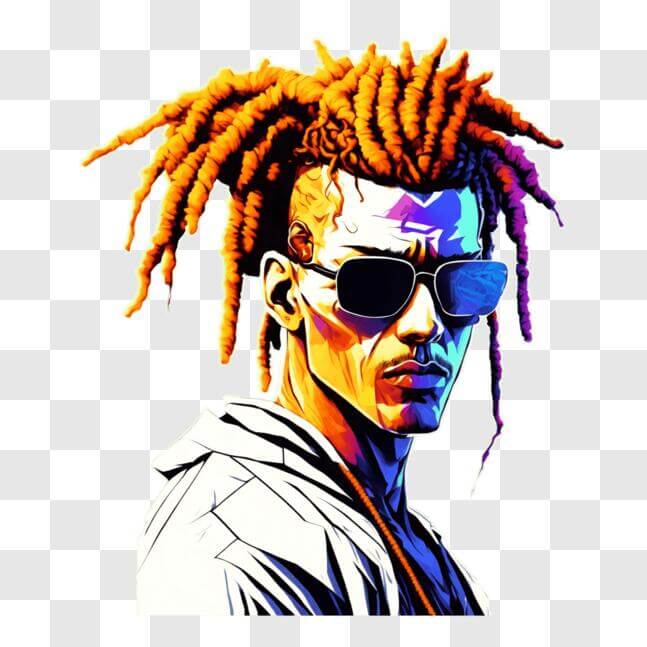 Download Man with Dreadlocks and Sunglasses PNGs Online - Creative Fabrica