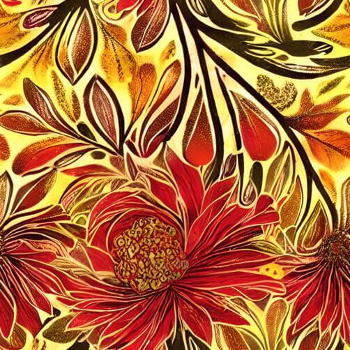 Abstract Floral Pattern with Red, Yellow, and Orange Colors Abstract Floral Pattern with Red, Yellow, and Orange Colors thumbnail