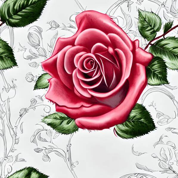 Download Pink Rose with Intricate Floral Pattern Patterns Online ...