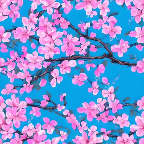 Pink Cherry Blossoms Seamless Pattern Pink Cherry Blossoms Seamless Pattern thumbnail