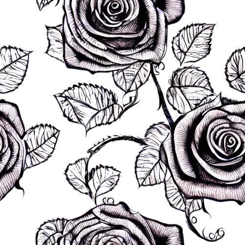 Black and White Rose Seamless Pattern Black and White Rose Seamless Pattern thumbnail