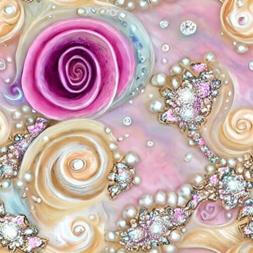 Abstract Artwork with Pink Rose and Jewelry Abstract Artwork with Pink Rose and Jewelry thumbnail