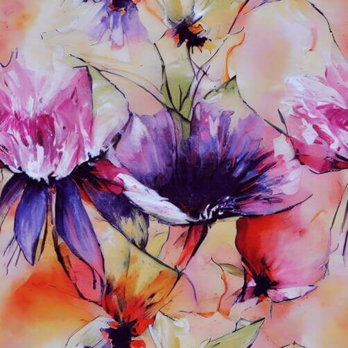 Colorful Flower Painting in Pink, Purple, and Orange Colorful Flower Painting in Pink, Purple, and Orange thumbnail