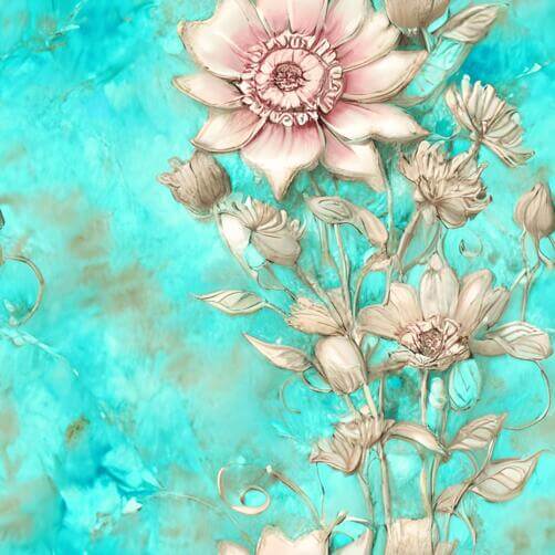 Watercolor Painting of Flowers in Pink, White, and Blue Watercolor Painting of Flowers in Pink, White, and Blue thumbnail