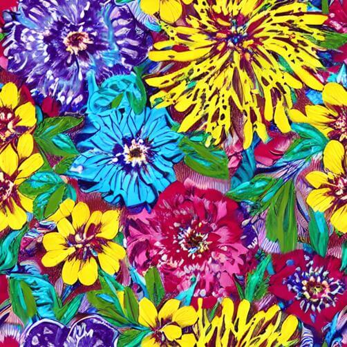 Seamless Pattern of Colorful Flowers Seamless Pattern of Colorful Flowers thumbnail