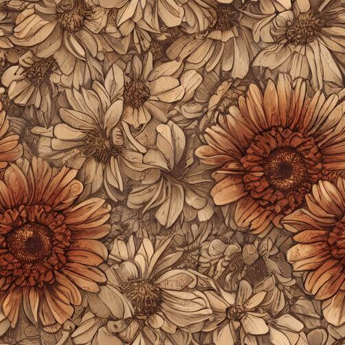 Brown and Beige Flower Seamless Pattern Brown and Beige Flower Seamless Pattern thumbnail