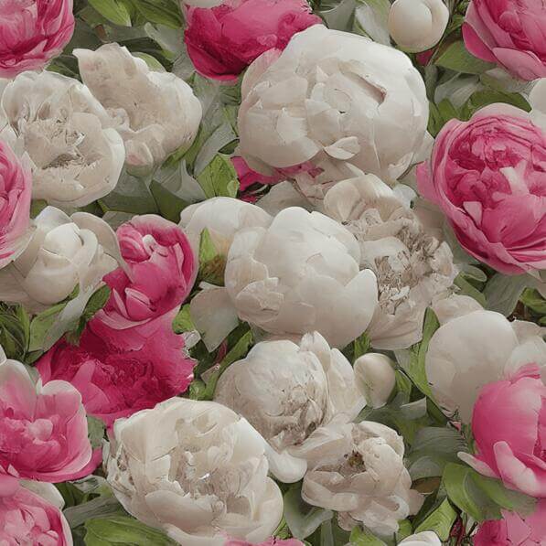 Download Seamless Pattern of White and Pink Peonies Patterns Online ...