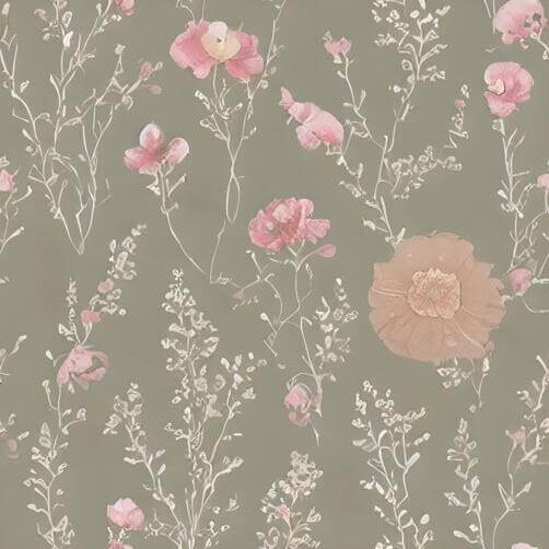 Pink and White Flowers Wallpaper on Gray Background Pink and White Flowers Wallpaper on Gray Background thumbnail