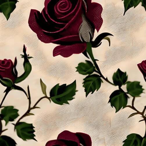 Seamless Pattern of Red Roses on Beige Background Seamless Pattern of Red Roses on Beige Background thumbnail