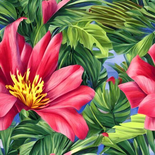 Tropical Floral Seamless Pattern Tropical Floral Seamless Pattern thumbnail