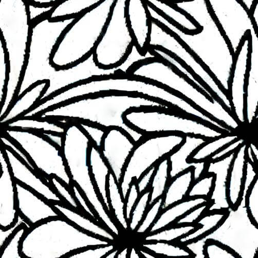 Black and White Floral Flower Pattern Drawing Black and White Floral Flower Pattern Drawing thumbnail